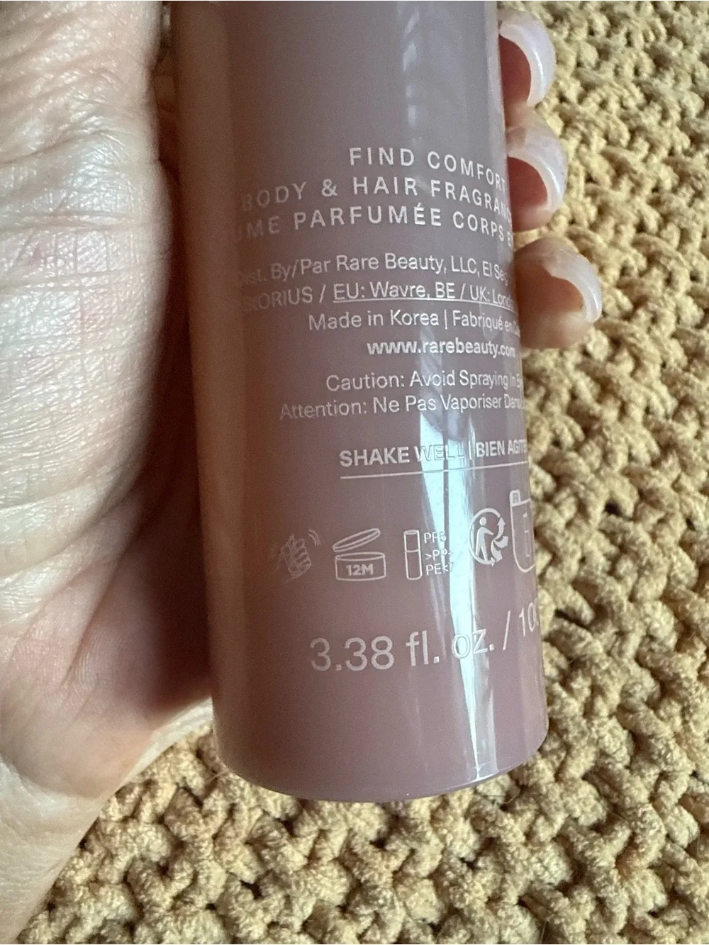 Rare Beauty Find Comfort Body & Hair Fragrance Mist — Dusty Rose